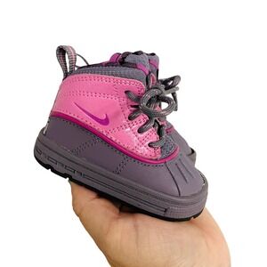 Nike ACG Woodside 2 High Pink Grey Duck Boots Kids 3C Gorpcore 524878-002